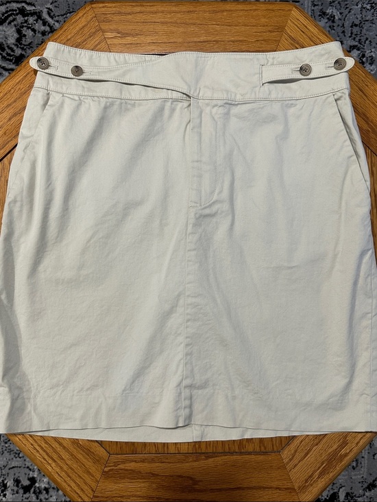Ralph Lauren Dresses & Skirts - *RALPH LAUREN* Cream Rugby Cotton Skirt w/ Waist Tab Size 8